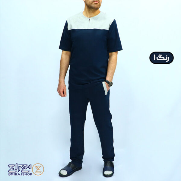 ست راحتی تریکو پنبه آستین کوتاه