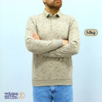 بلوز مردانه پنبه سلانیک یقه دار طرح دار