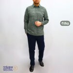 بلوز مردانه پنبه ماکان چاپی یقه دار