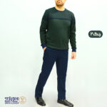 بلوز مردانه پنبه ژاکارد یقه گرد