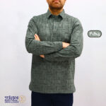 بلوز مردانه پنبه ماکان چاپی یقه دار