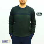 بلوز مردانه پنبه ژاکارد یقه گرد