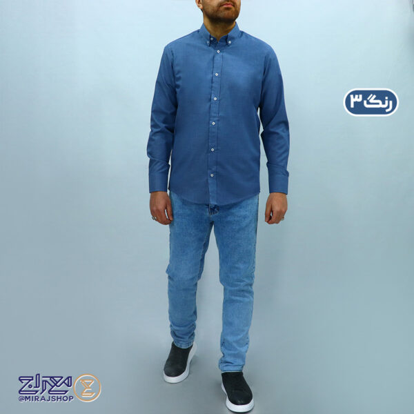 پیراهن مردانه تترون ملانژ