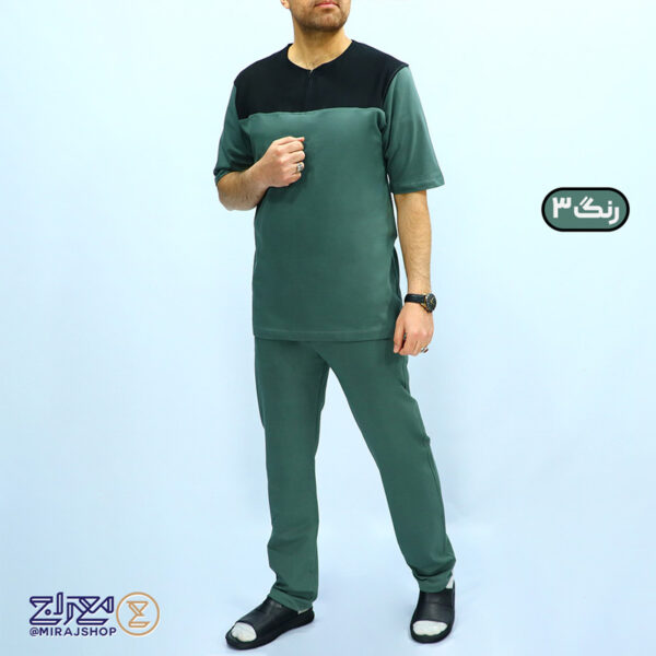 ست راحتی تریکو پنبه آستین کوتاه