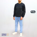 بلوز مردانه پنبه ژاکارد یقه گرد