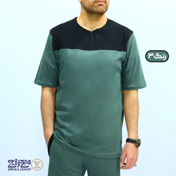 ست راحتی تریکو پنبه آستین کوتاه