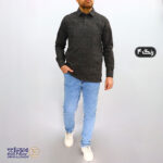 بلوز مردانه پنبه ماکان چاپی یقه دار