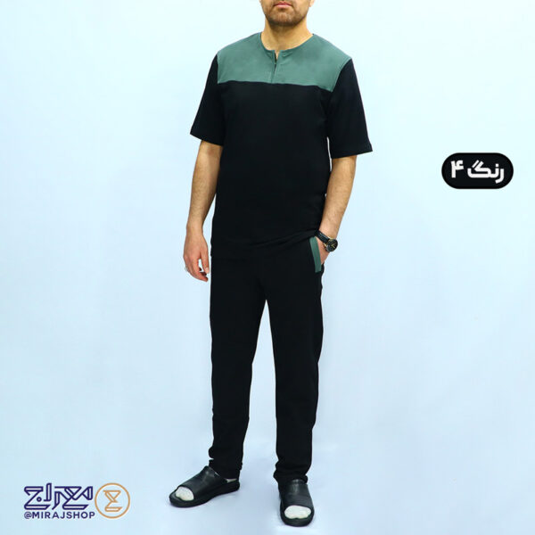 ست راحتی تریکو پنبه آستین کوتاه