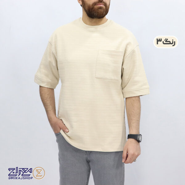 تیشرت مردانه پنبه ژاکارد رینگر باکسی