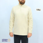 بلوز مردانه پنبه زنبوری یقه ایستاده