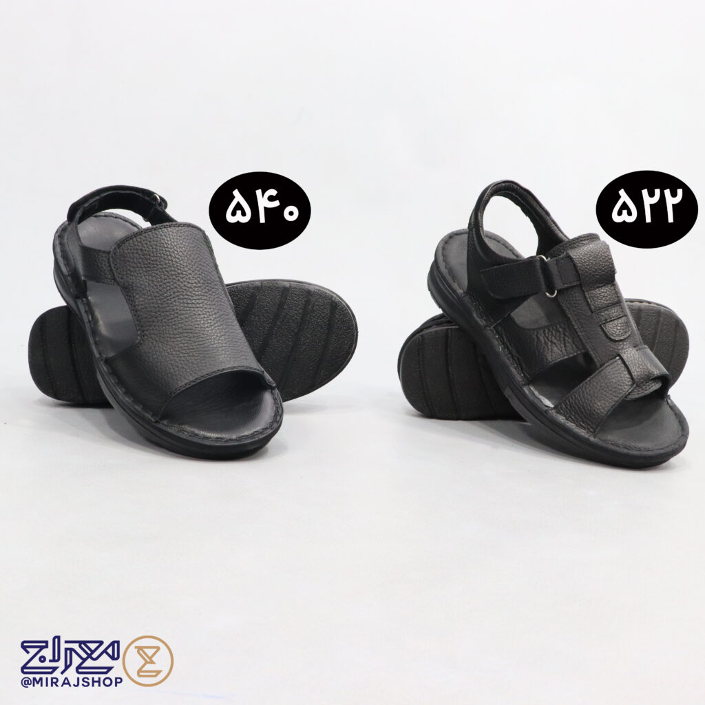 صندل رکابدار مردانه چرم طبیعی فوق طبی