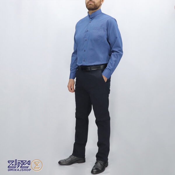 پیراهن مردانه یقه دیپلمات خطی پرهام