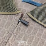 تیشرت مردانه پنبه نیم زیپ طرح شبکه ای