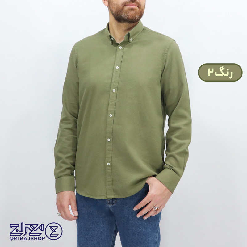 2 پیراهن مردانه پنبه کنفی یقه دار