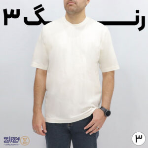 تیشرت مردانه پنبه ای یقه گرد