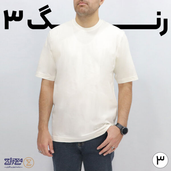 تیشرت مردانه پنبه ای یقه گرد