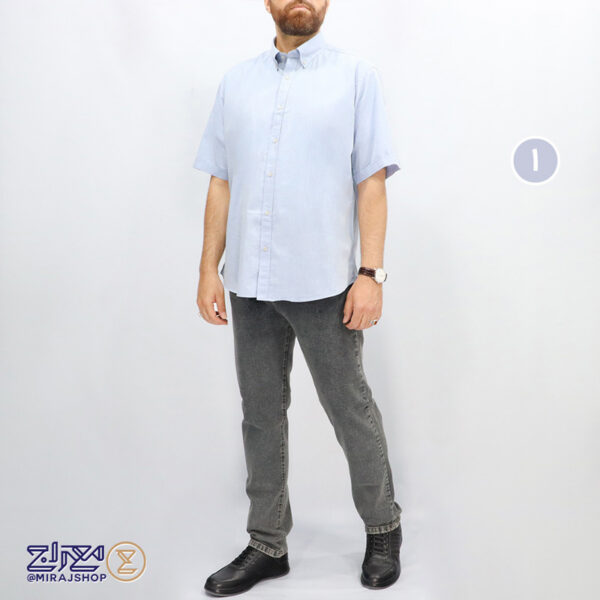 پیراهن مردانه پنبه آستین کوتاه