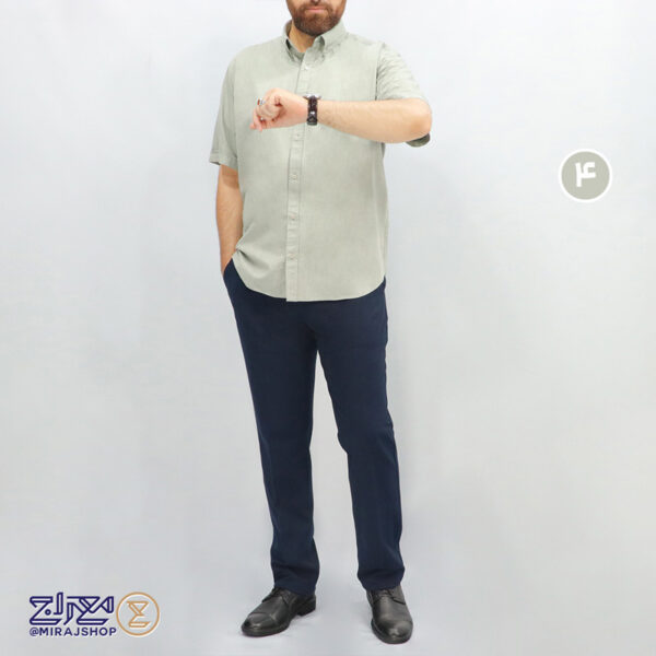 پیراهن مردانه پنبه آستین کوتاه