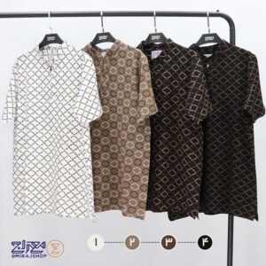 تیشرت مردانه پنبه نیم زیپ جودون شبکه ای