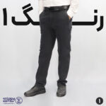 شلوار مردانه جین پنبه کشی جیب کراس
