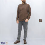بلوز مردانه پنبه نیم زیپ حصیری
