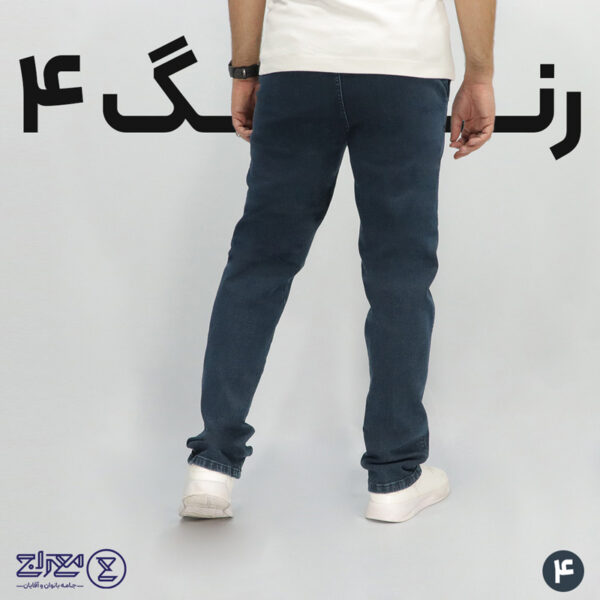 شلوار مردانه جین پنبه کشی جیب کراس