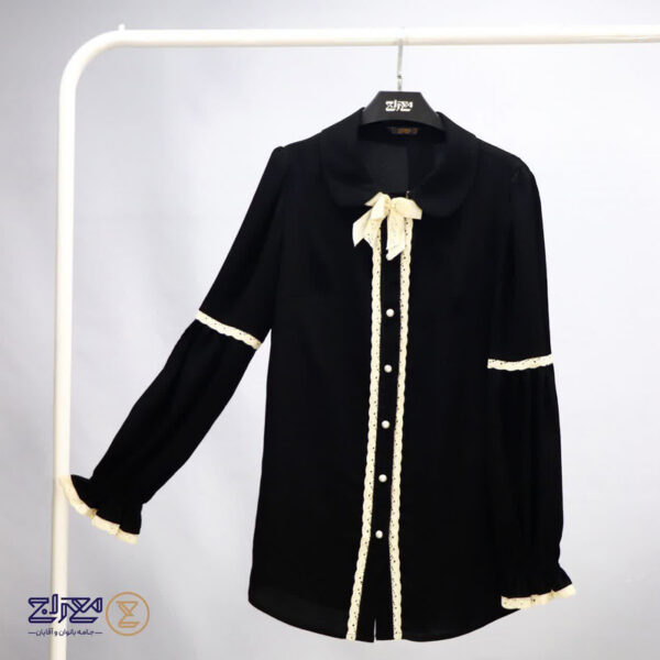 شومیز کریشه‌ مشکی - Image 2