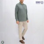 بلوز مردانه پنبه ژاکارد نیم زیپ