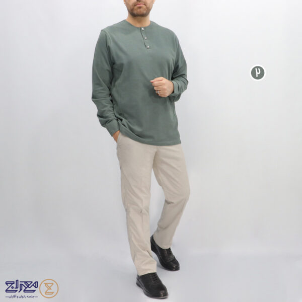 بلوز مردانه پنبه جودون سه دکمه