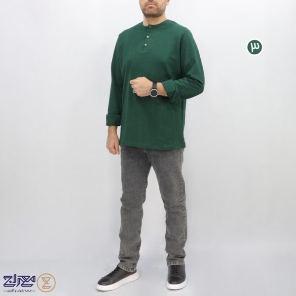بلوز مردانه پنبه جودون سه دکمه