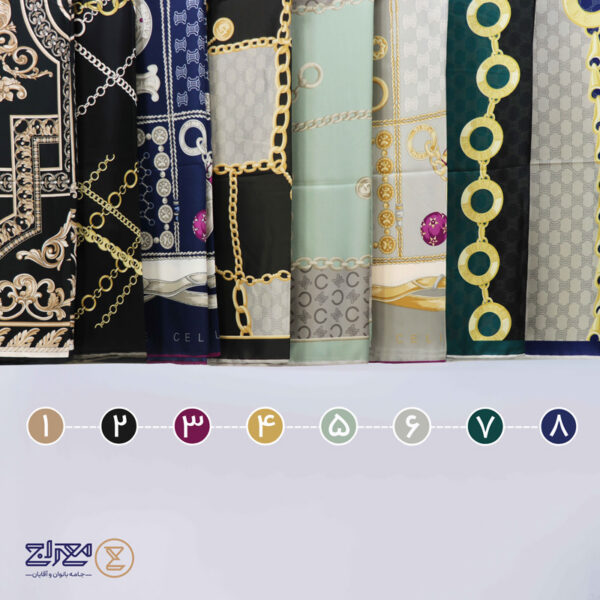 روسری ابریشم توییل طرح دار