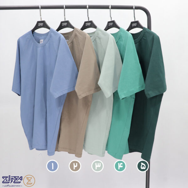 تیشرت مردانه پنبه ای آستین رگلان