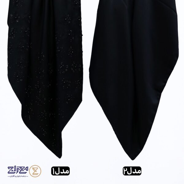 روسری مشکی ساتن